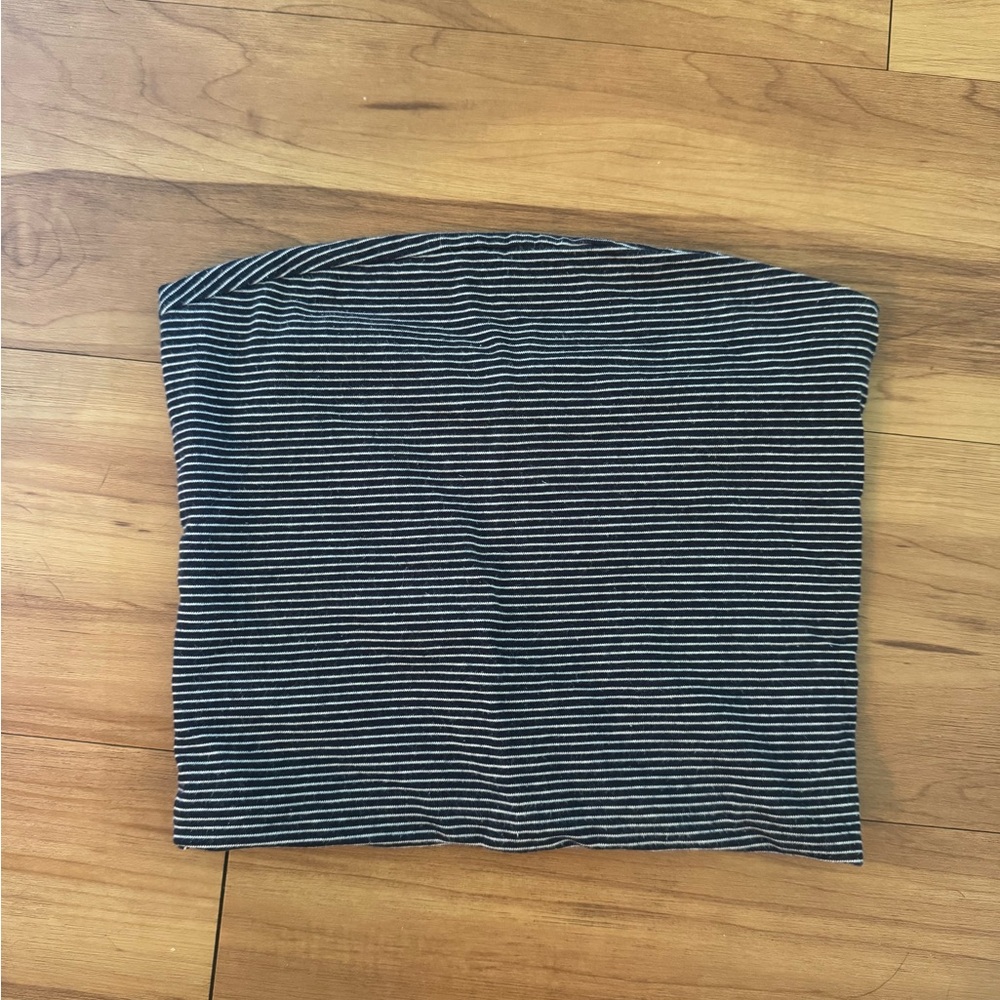 Brandy Melville- Striped Blue and white Tube top